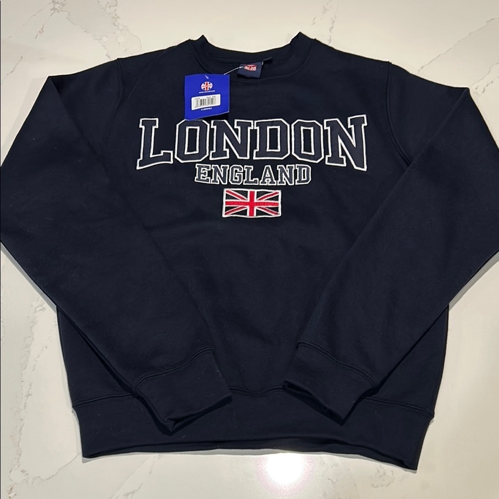 Classic Navy London Crew Neck Sweater